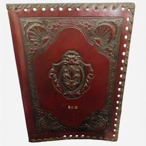 Handmade Vintage 60s-70s Leather cover Notebook or book cover